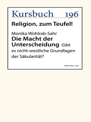 cover image of Die Macht der Unterscheidung